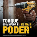 Parafusadeira/Furadeira de Impacto Dewalt Brushless Com 2 Baterias 20V Li-Ion Carregador Bivolt e Maleta