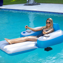 Bóia Inflável Motorizada Recarregável com Porta-Copos | Ideal para Piscinas e Lagos | LANÇAMENTO 2025 | ENVIO NACIONAL