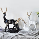 Decoração de Mesa Estátua Cervo 2 Peças em Resina