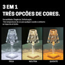 Luminária de Mesa de Led Sem Fio 3 em 1 Touch Utililar