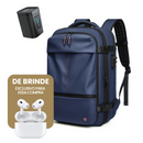 A Mochila de Viagem com Cadeado e Compressão a Vácuo Essence Trip + Fone de Ouvido Bluetooth