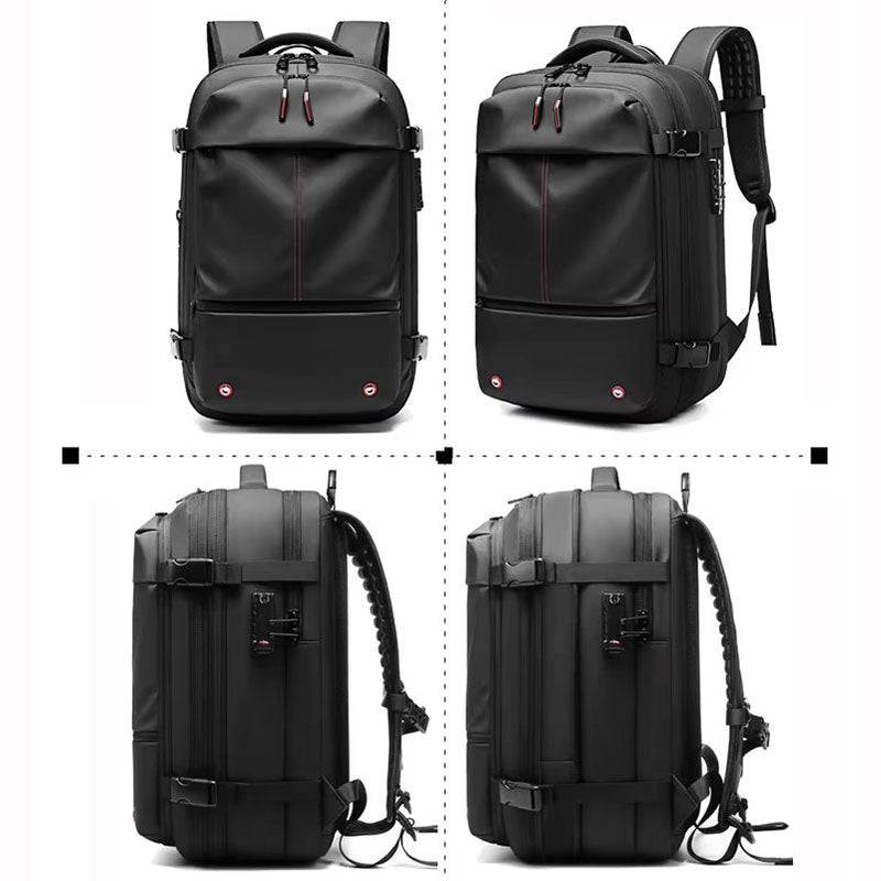 A Mochila de Viagem com Cadeado e Compressão a Vácuo Essence Trip + Fone de Ouvido Bluetooth