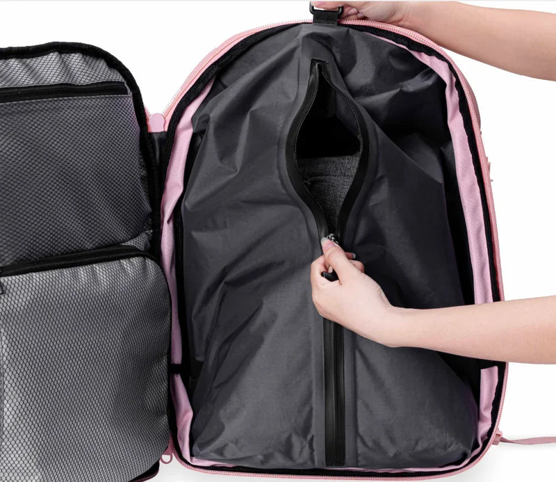 Mochila de Viagem com Cadeado e Compressão a Vácuo Essence + Brinde Necessaire
