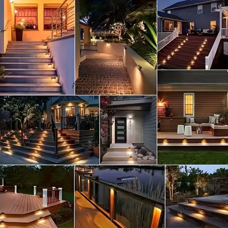 [SÓ HOJE] Mini Luz LED Para Degraus e Sacadas - IP65 À Prova D’Água - Energia Solar - 50% OFF