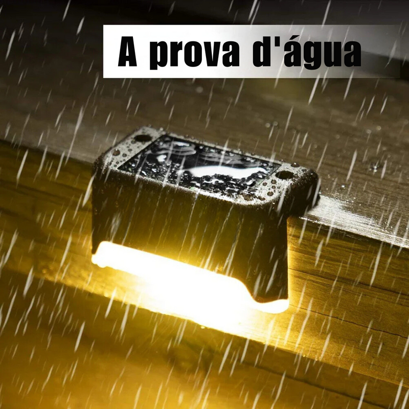 [SÓ HOJE] Mini Luz LED Para Degraus e Sacadas - IP65 À Prova D’Água - Energia Solar - 50% OFF
