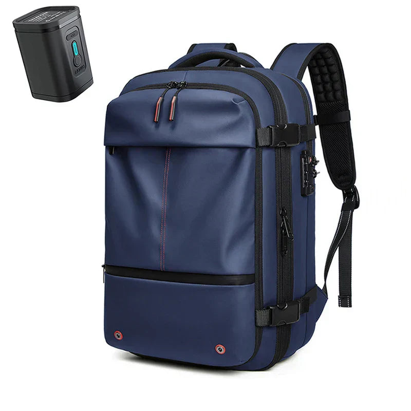 A Mochila de Viagem com Cadeado e Compressão a Vácuo Essence Trip + Fone de Ouvido Bluetooth