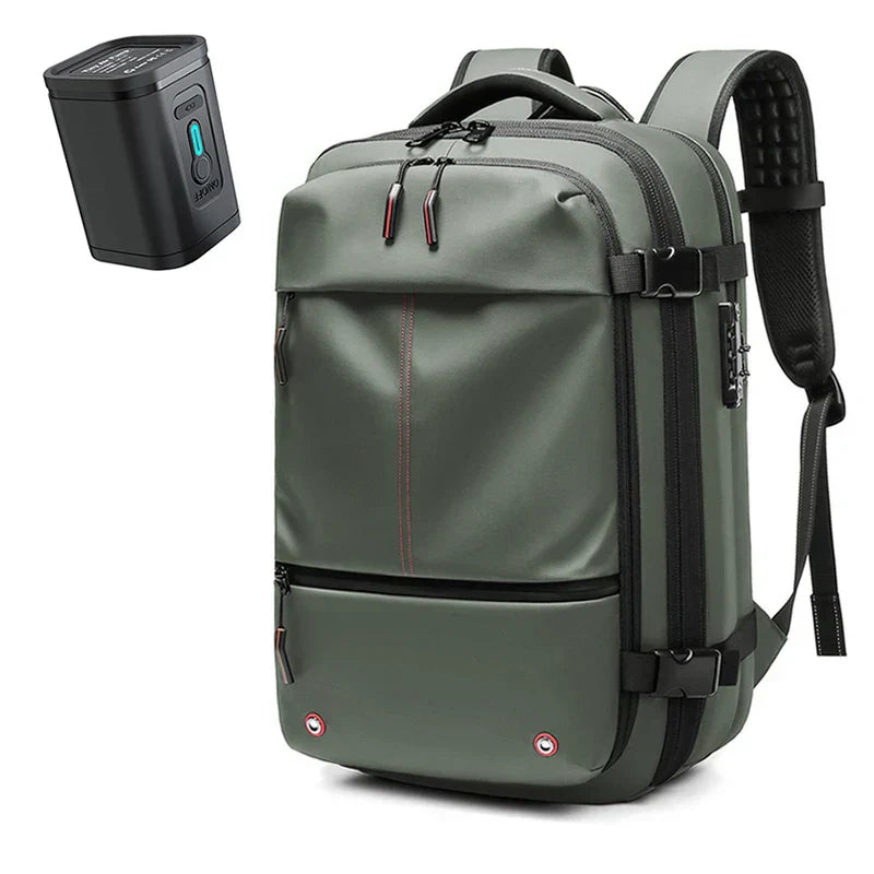 A Mochila de Viagem com Cadeado e Compressão a Vácuo Essence Trip + Fone de Ouvido Bluetooth