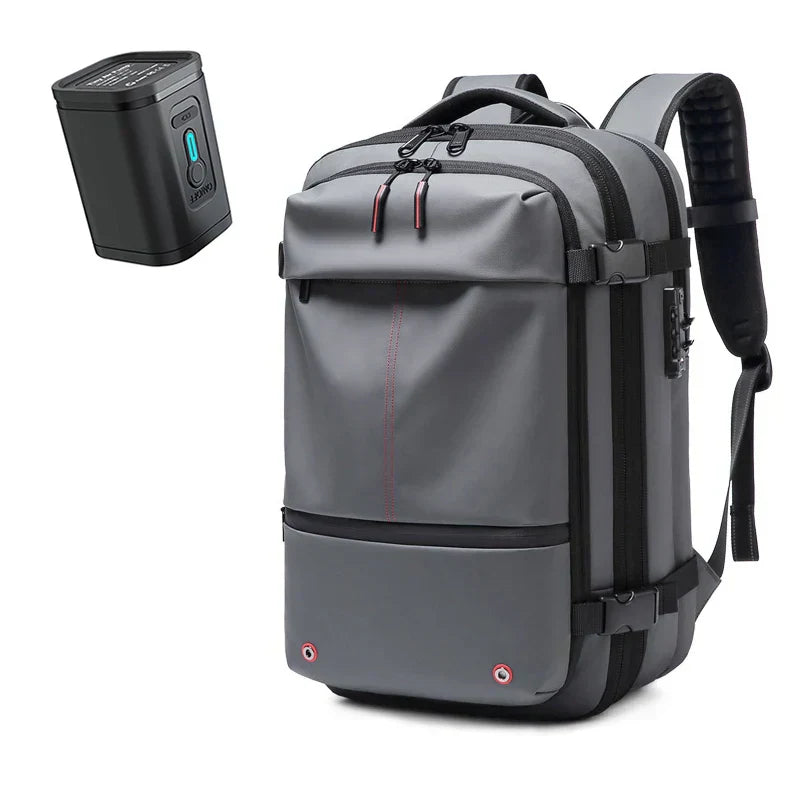 A Mochila de Viagem com Cadeado e Compressão a Vácuo Essence Trip + Fone de Ouvido Bluetooth